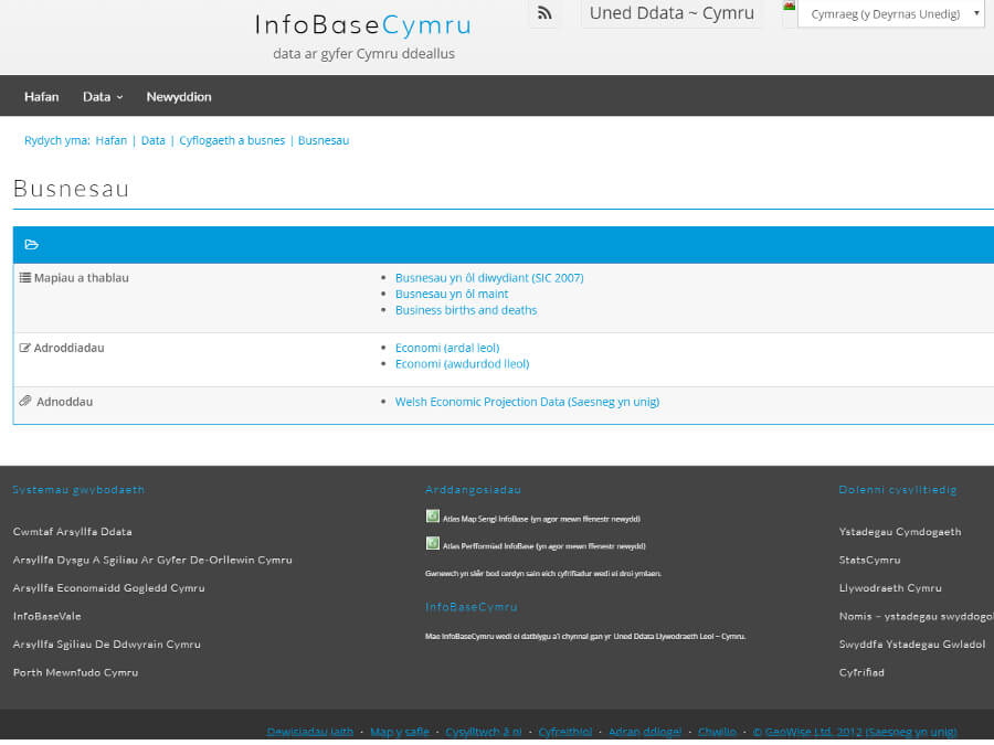 InfoBaseCymru screenshot 2